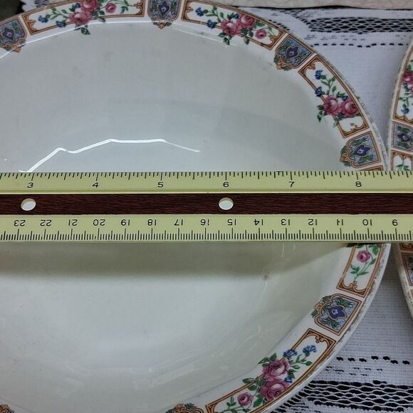 Edwin M. Knowles Vintage China Platter And Bowl Set. - Picture 4 of 11